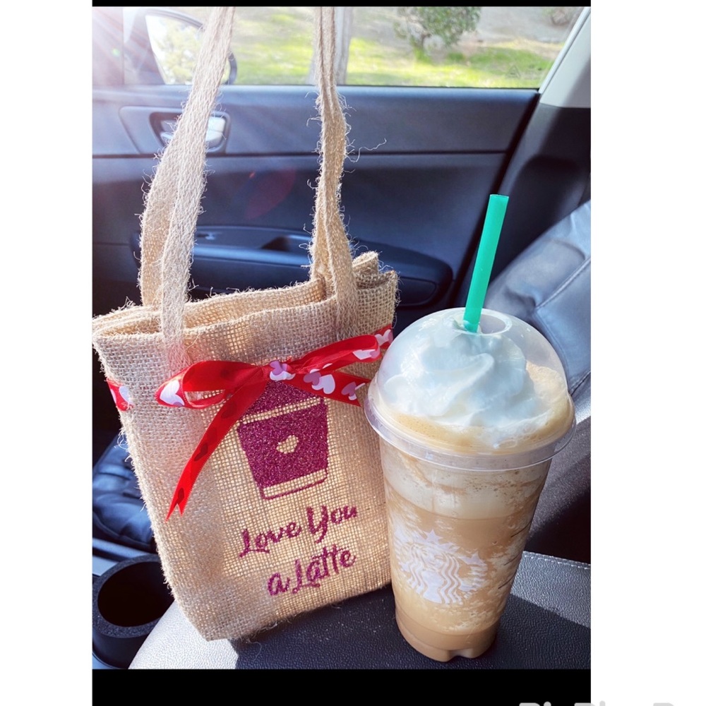 🤩💵☕️NEW Coffee Burlap Bag drink carrier☕️💵🤩